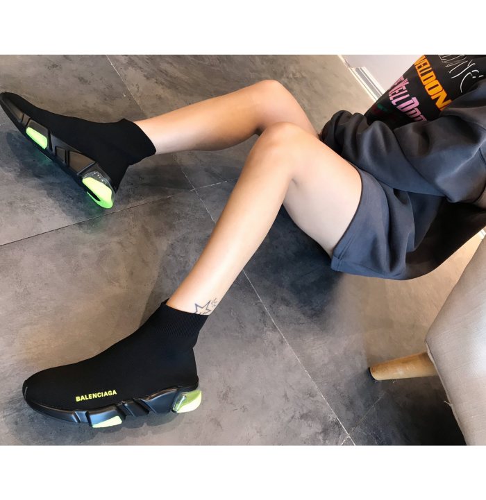 Balenciaga Speed Trainer Clearsole Yellow Fluo