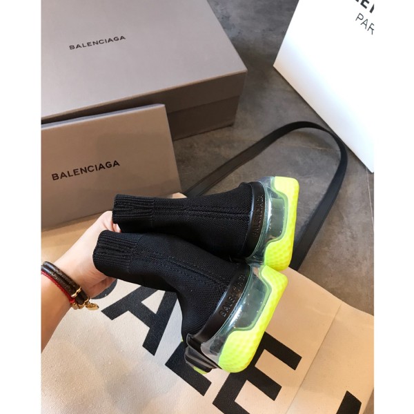 Balenciaga Speed Trainer Clearsole Yellow Fluo