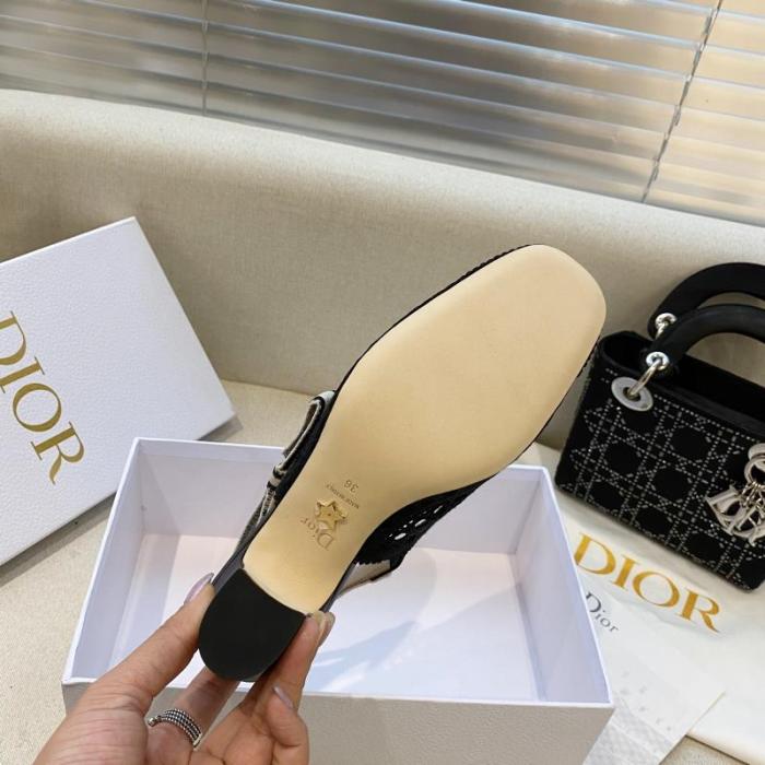 DIOR Moi Block Heel High Heels Women's Black