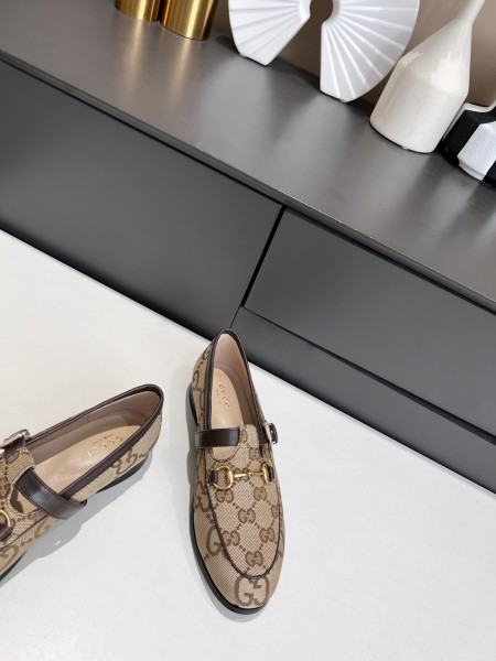 Gucci Wmns Jordaan Loafer 'Jumbo Gg - Ebony Beige' Women's