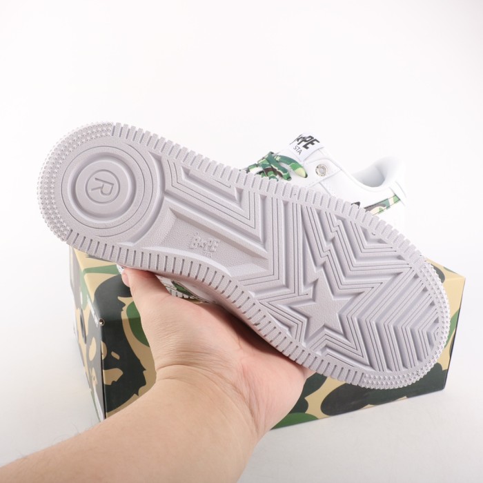 A Bathing Ape Bape Sta Low White ABC Camo Green