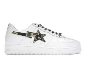 A Bathing Ape Bape Sta Low White ABC Camo Green