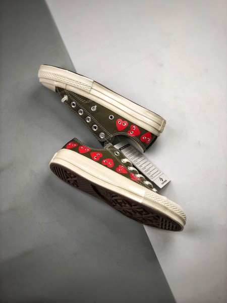 Converse Chuck Taylor All-Star 70 Ox Comme des Garcons Multi Heart Green