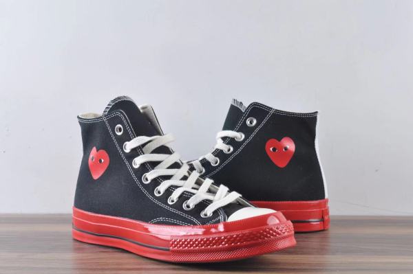 Converse Chuck Taylor All-Star 70 Hi Comme des Garcons PLAY Black Red Midsole