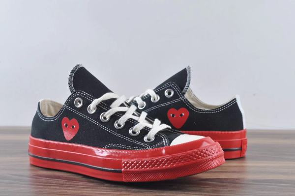 Converse Chuck Taylor All-Star 70 Ox Comme des Garcons PLAY Black Red Midsole