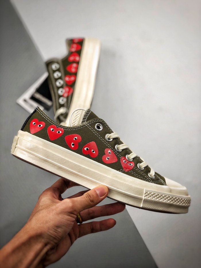 Converse Chuck Taylor All-Star 70 Ox Comme des Garcons Multi Heart Green