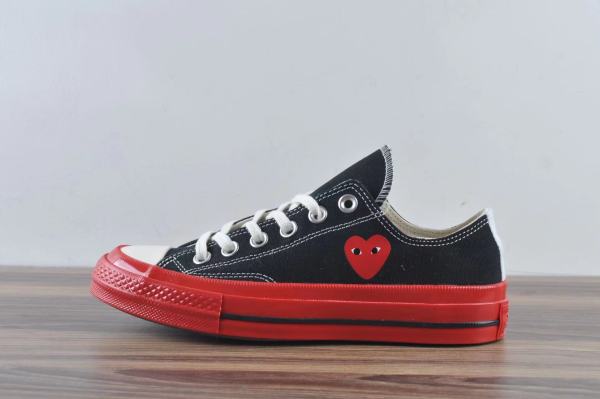Converse Chuck Taylor All-Star 70 Ox Comme des Garcons PLAY Black Red Midsole