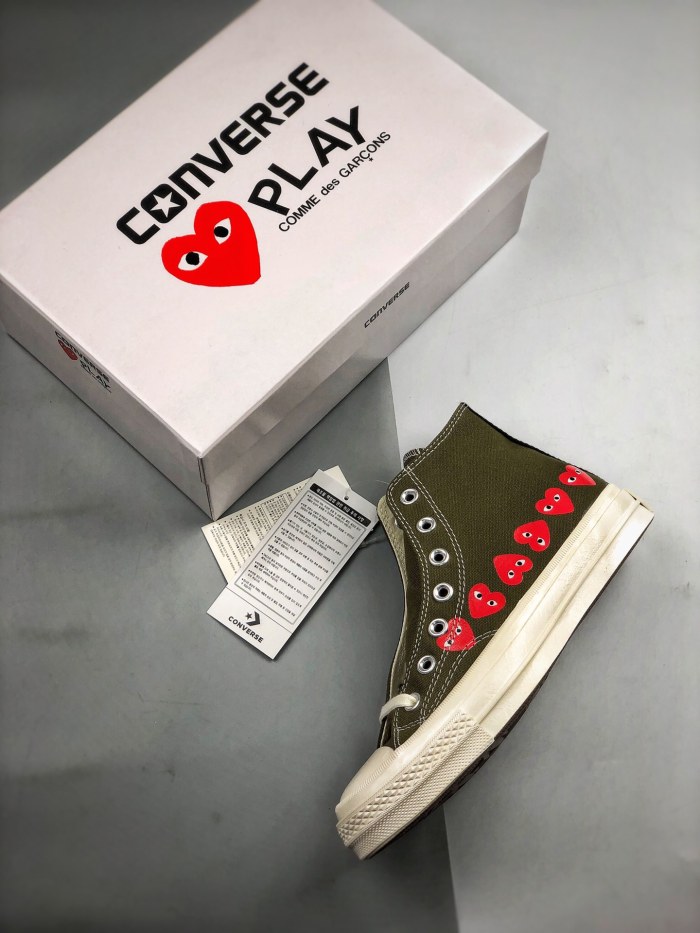 Converse Chuck Taylor All-Star 70 Hi Comme des Garcons Play Multi-Heart Green