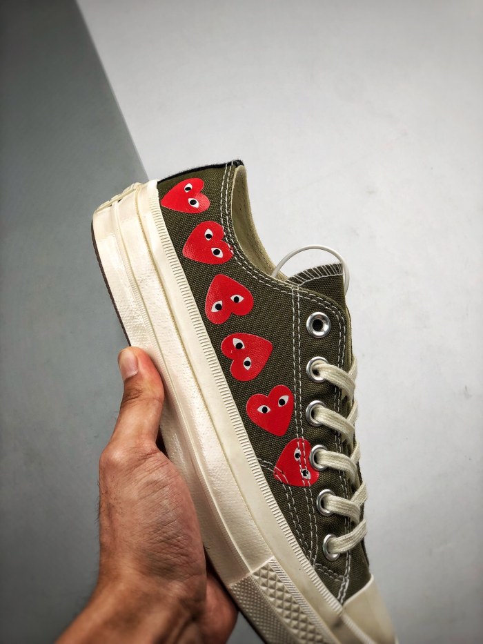 Converse Chuck Taylor All-Star 70 Ox Comme des Garcons Multi Heart Green