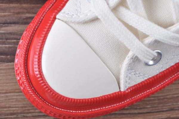 Converse Chuck Taylor All-Star 70 Hi Comme des Garcons PLAY Egret Red Midsole