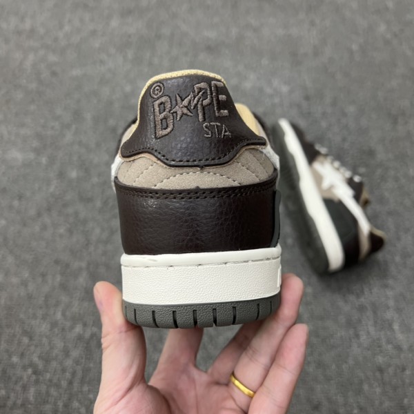 A Bathing Ape Bape SK8 Sta Brown Ivory