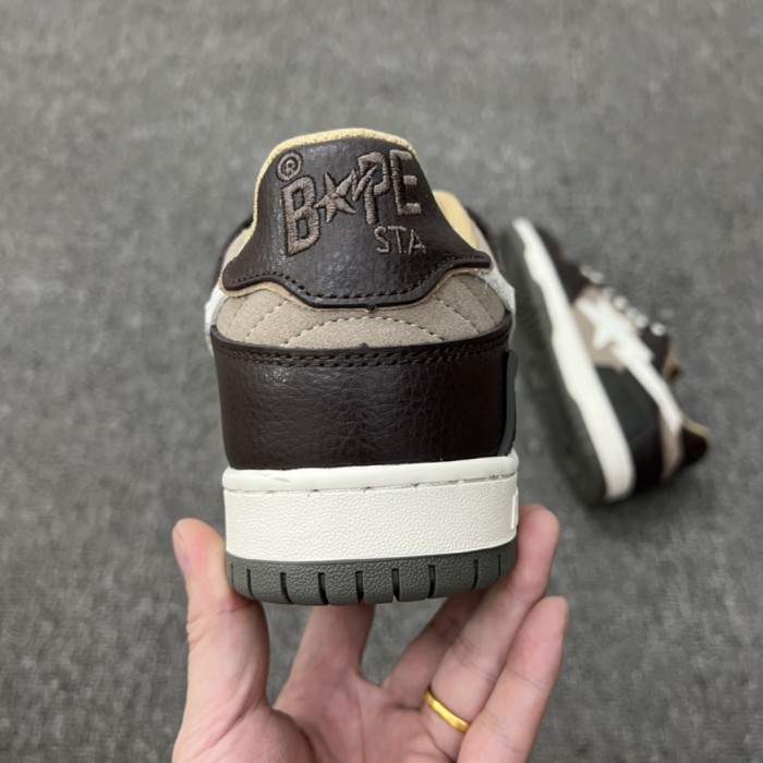 A Bathing Ape Bape SK8 Sta Brown Ivory