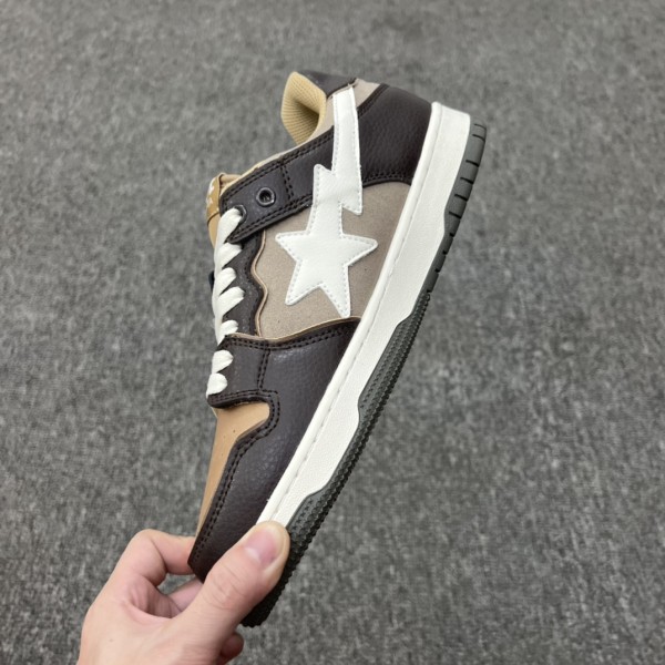 A Bathing Ape Bape SK8 Sta Brown Ivory