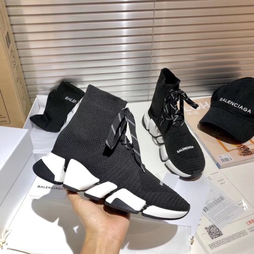 Balenciaga Speed 2.0 Lace Up Black White (W)