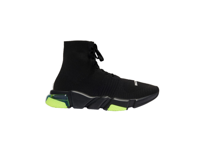 Balenciaga Speed Lace Up Clear Sole Yellow Fluo