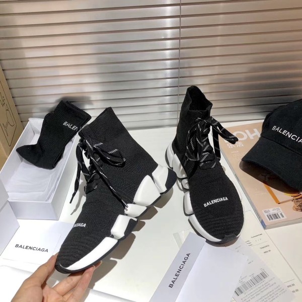 Balenciaga Speed 2.0 Lace Up Black White (W)