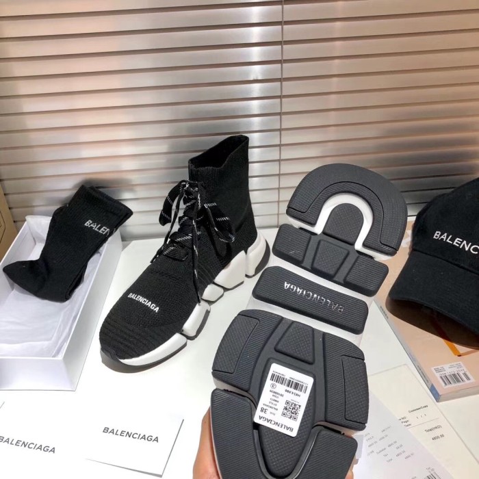 Balenciaga Speed 2.0 Lace Up Black White (W)