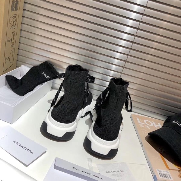 Balenciaga Speed 2.0 Lace Up Black White (W)