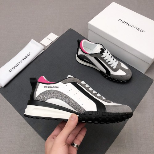 DSQUARED 2 Casual Shoes Women's Low top White Gray Purple