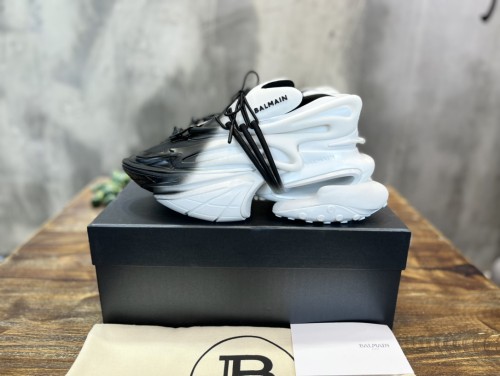 Balmain Unicorn Low-Top White Black Gradiant