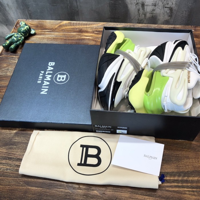 Balmain Unicorn Low-Top White Yellow