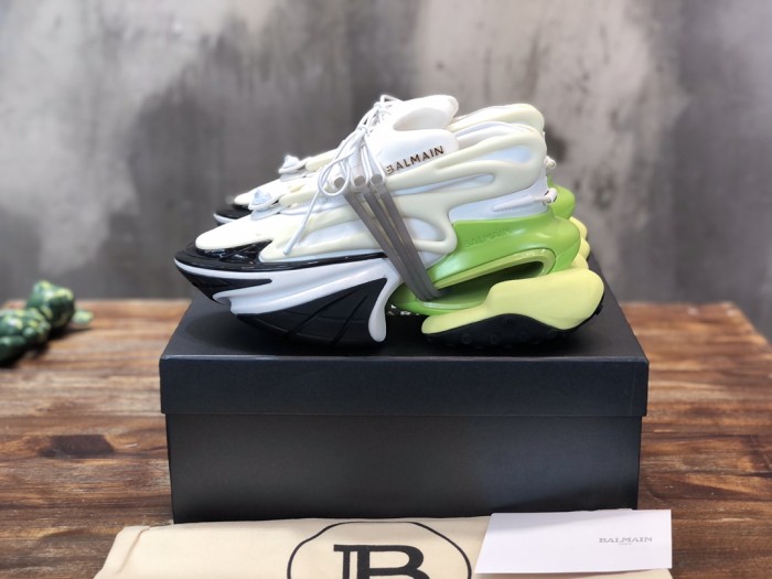 Balmain Unicorn Low-Top White Yellow