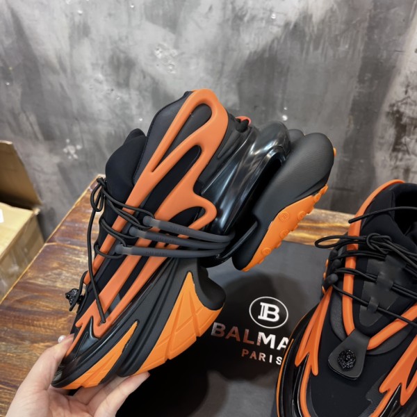 Balmain Unicorn Low-Top Orange Black