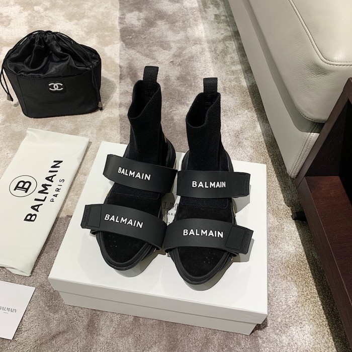 Balmain B-Bold High-Top Black Gold