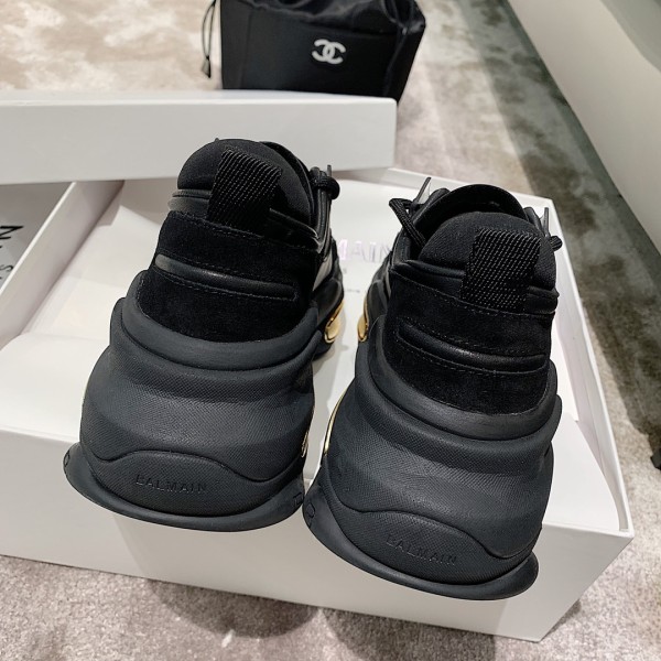 Balmain B-Bold Low-Top Black Gold