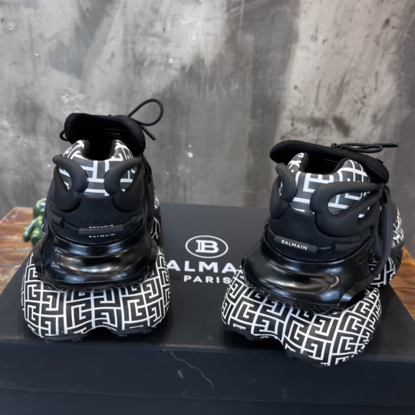 BALMAIN Unicorn Low 'Ivory Black Monogram'