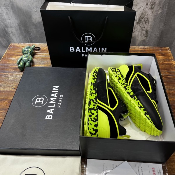 BALMAIN Sports Lifestyle Casual Shoes Men's Black Green