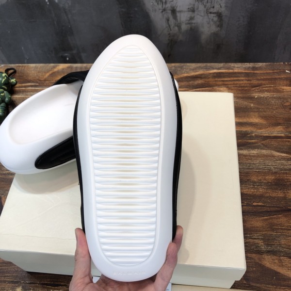 Balmain B-IT Mules Black White