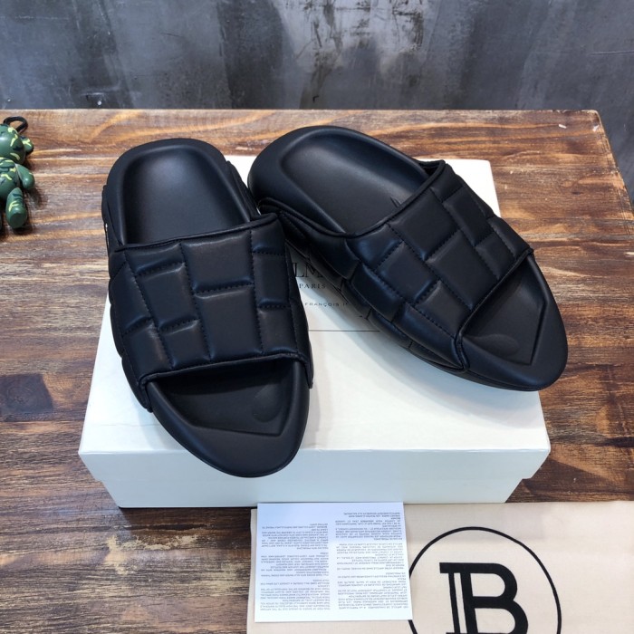 Balmain B-IT Mules Quilted Black