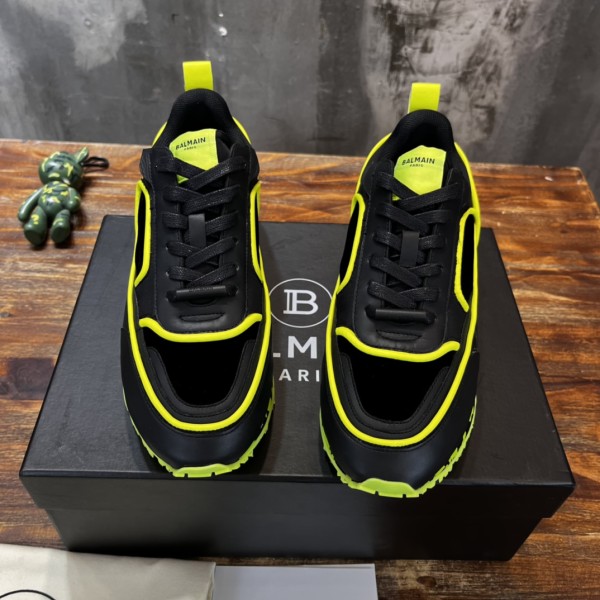 BALMAIN Sports Lifestyle Casual Shoes Men's Black Green