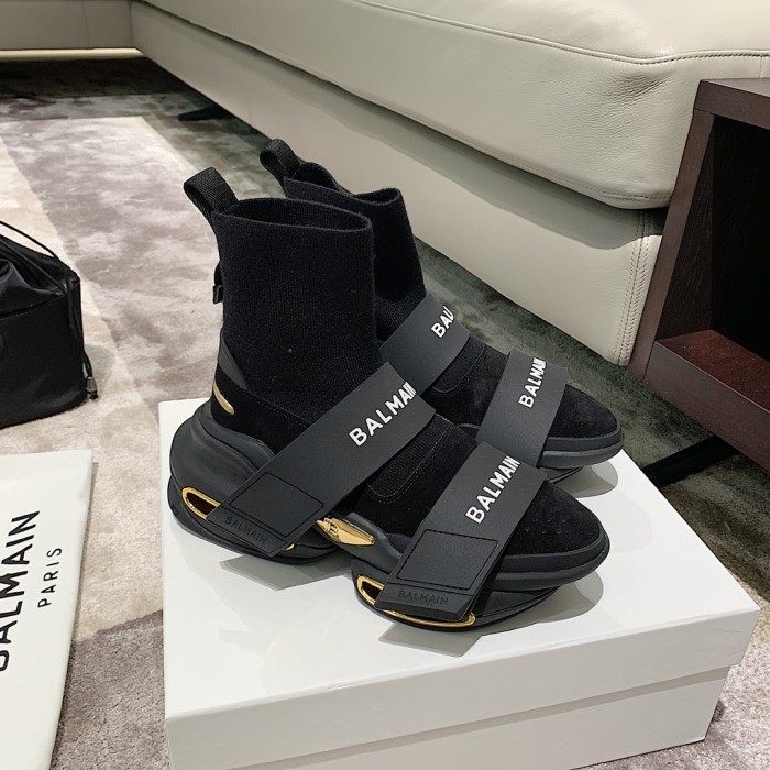 Balmain B-Bold High-Top Black Gold