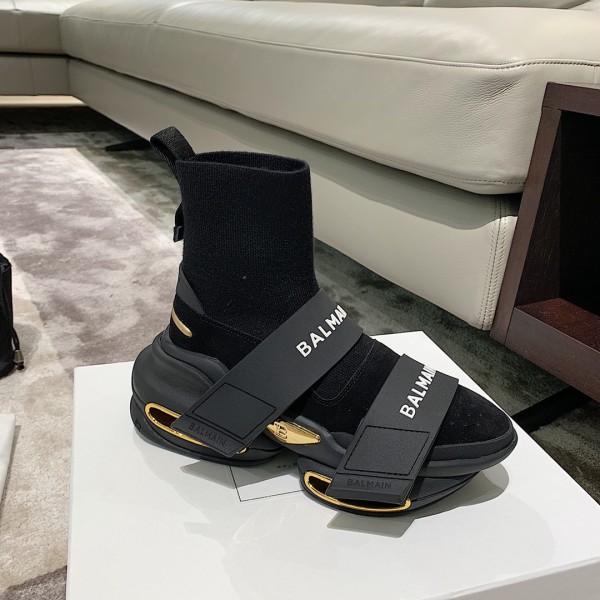 Balmain B-Bold High-Top Black Gold