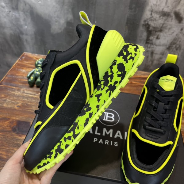 BALMAIN Sports Lifestyle Casual Shoes Men's Black Green