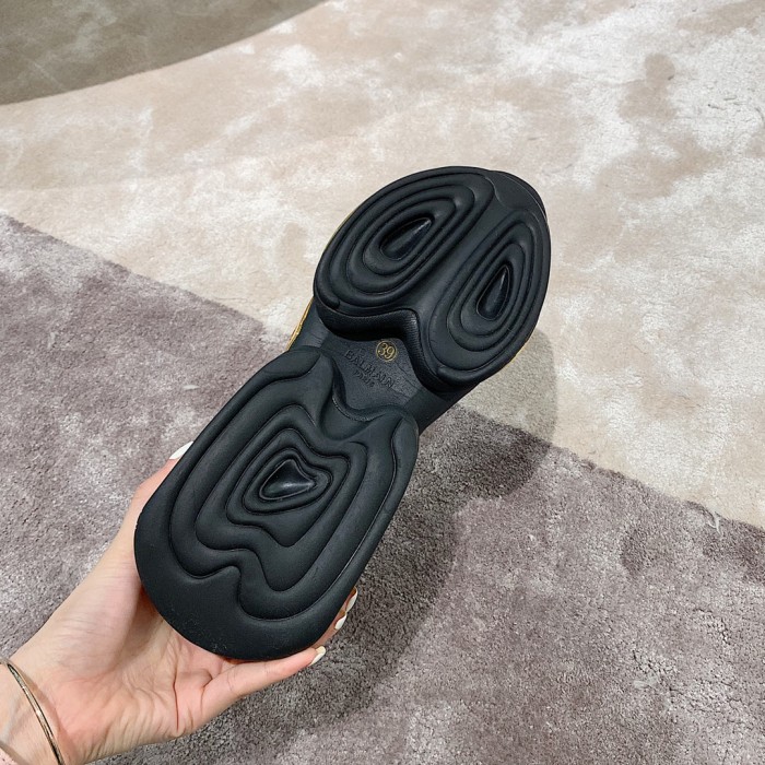 Balmain B-Bold Low-Top Black Gold