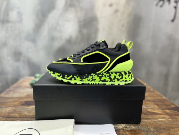 BALMAIN Sports Lifestyle Casual Shoes Men's Black Green