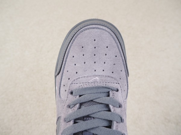 Nike Air Force 1 Low Cut Out Swoosh Grey