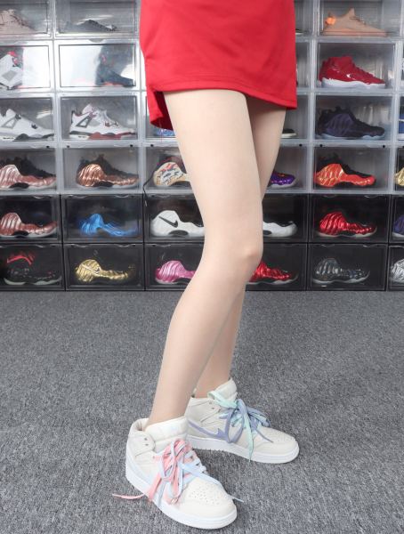 Jordan 1 Mid Multi-Color Swoosh Phantom (GS)