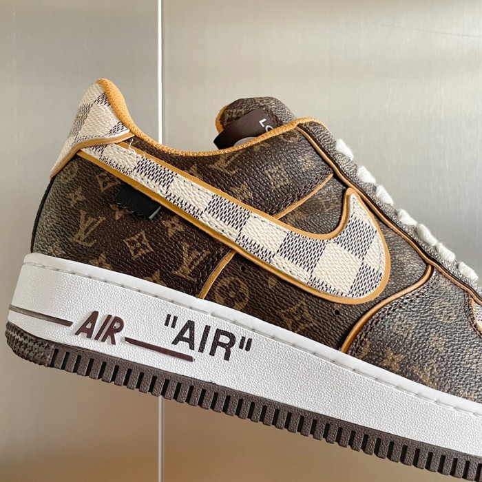 Nike Air Force 1 Low Louis Vuitton Monogram Brown Damier Azur