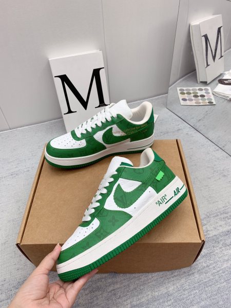 Louis Vuitton Nike Air Force 1 Low By Virgil Abloh White Green