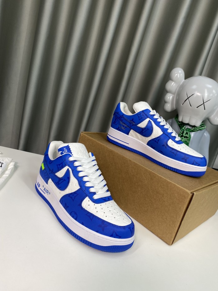 Louis Vuitton Nike Air Force 1 Low By Virgil Abloh White Royal