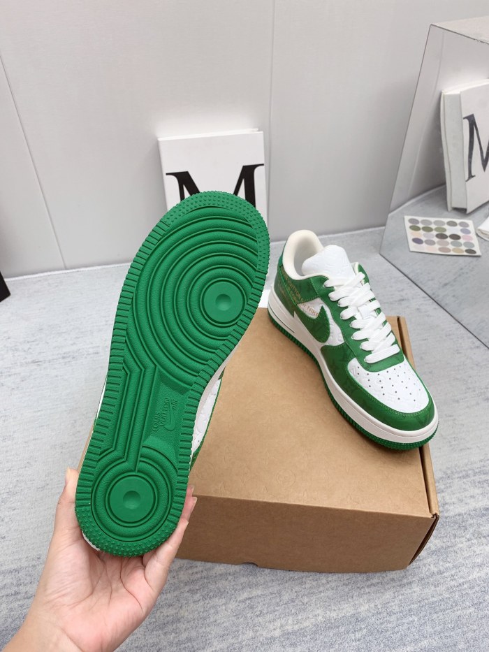 Louis Vuitton Nike Air Force 1 Low By Virgil Abloh White Green