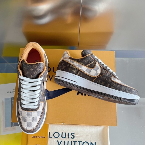Nike Air Force 1 Low Louis Vuitton Monogram Brown Damier Azur