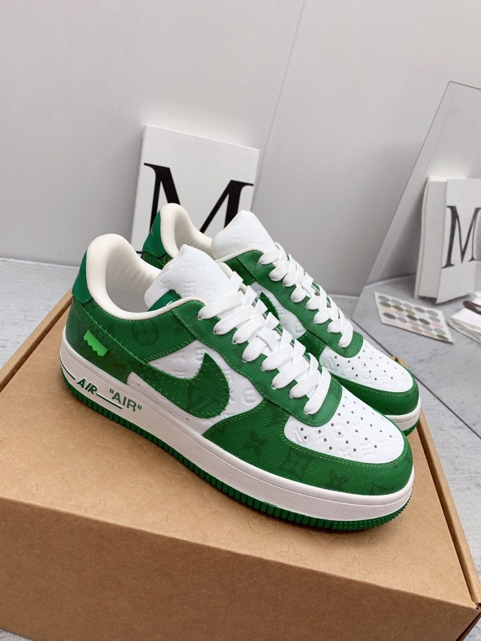 Louis Vuitton Nike Air Force 1 Low By Virgil Abloh White Green
