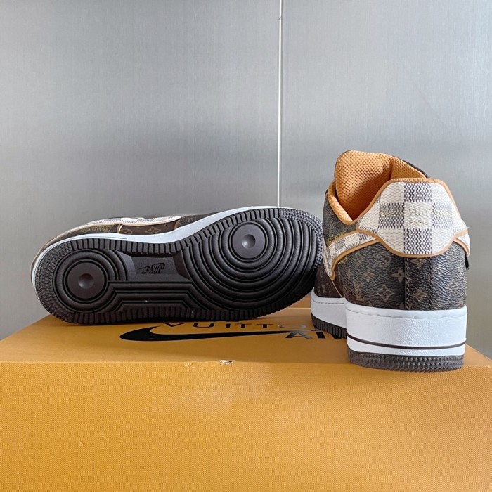 Nike Air Force 1 Low Louis Vuitton Monogram Brown Damier Azur