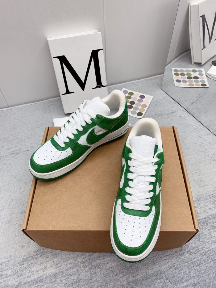 Louis Vuitton Nike Air Force 1 Low By Virgil Abloh White Green