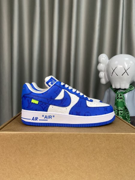 Louis Vuitton Nike Air Force 1 Low By Virgil Abloh White Royal